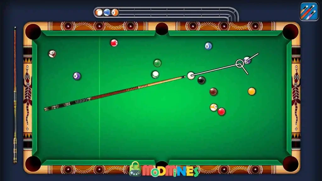 8 ball pool mod apk long line
